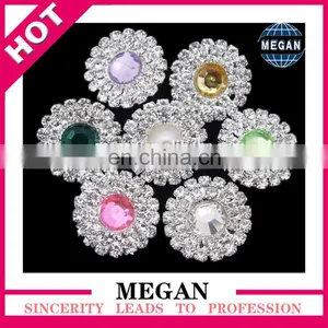 New Arrival Decorative Crystal Acrylic Buttons Metal Rhinestone Button for Wedding Garment Accessories thumbnail-2