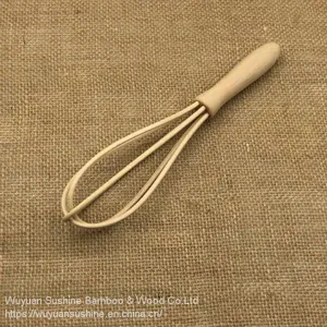 Wooden Egg Beater for Kitchen,Made of Beech Wood thumbnail-3
