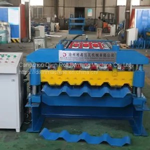 Roof Panel Metal Roofing Fascia Trapezoidal Tile Roll Forming Machine For Sale thumbnail-2