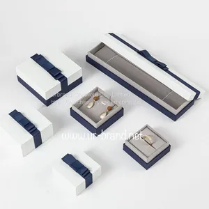 Custom Paper Box With Lid，Bowknot Jewelry Box, Ribbon Box, Ring Box, Necklace Box, Bracelet Box thumbnail-3