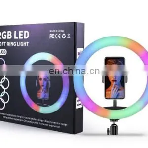 6 8 10 12 18 Inch LED Portable Changing RGB Color Photograph Make up Selfie Ring Fill Light With Tripod Stand thumbnail-4