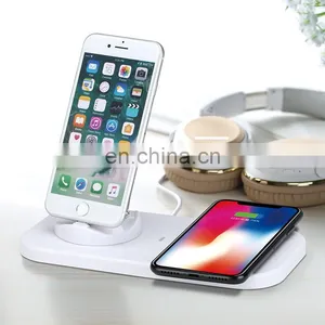 Universal Wireless Charger Wholesale for Iphone New 2019 Trending Product Charger Mobile Phones/earphone/Watch Charger 3 in 1 thumbnail-1