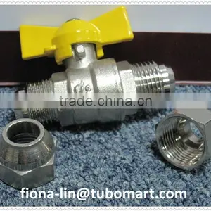 Gas Ball Valve With Movable Female Nipples and Brass Fittings thumbnail-2