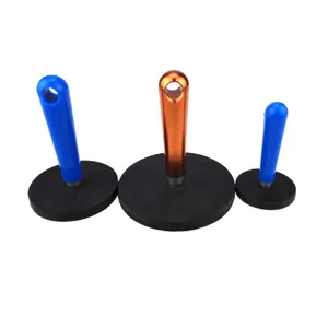 Neodymium Rubber Coated Pot Magnet With Screw Holding Base thumbnail-1