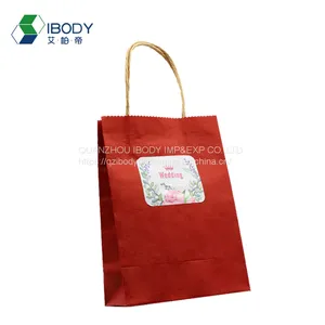 Customized Beverage Doggie Bag Take Away Food Bag Disposable Kraft Paper Bag thumbnail-5