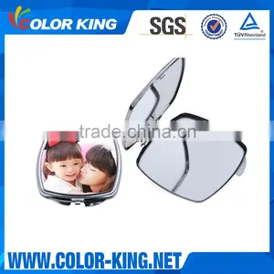 Cheap Sublimation Blank Compact Printable Portable Metal Dressing Mirror thumbnail-2
