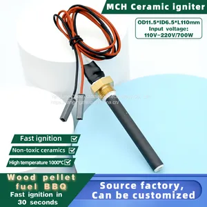 110V/240V MCH Ceramic Igniter Ceramic Ignition Stick MCH Ceramic Heater MCH Ceramic Heating Tube Can OEM or ODM thumbnail-1