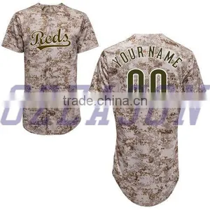 Hot Sale Dri Fit Camo Softball/baseball t Shirt Jersey for Sport Match Game Wholesale thumbnail-4