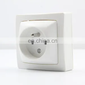 Yaki Hot Selling Wall Socket Universal Contracted Switch White Copper Accessories French Standard Socket Wall Socket thumbnail-5