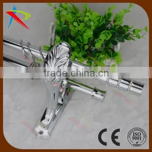 Polished Chrome Stainless Steel Shower Curtain Rod Set for Sale thumbnail-3