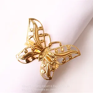 Plated Gold Butterfly Shaped Dinner Insect Series Napkin Ring For Children's Birthday thumbnail-5