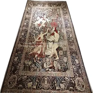5x8ft the Story of Eden Handmade Silk Rug for Home Decoration thumbnail-2