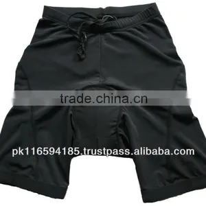 Custom Men's Black Plain Dyed Spandex Cycling Shorts thumbnail-1