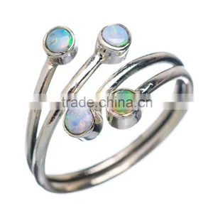 Ethiopian Opal RING ,925 Sterling Silver Jewelry Wholesale,WHOLESALE SILVER JEWELRY,SILVER EXPORTER,SILVER JEWELRY FROM INDIA thumbnail-1