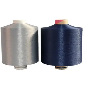 100% Polyester Yarn DTY75D/72F/2 SD SIM LIM Bleach White With Low FOB Price Offer thumbnail-1