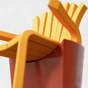MUDDYCAR's Curvy-shaped Chairs, Featuring a Whimsical Fast-food Theme, Are Resin Artworks Suitable for Use as Furniture in Home Bars or Cafes. thumbnail-3
