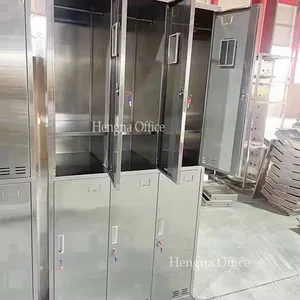 Multi-Comp Stainless Steel Locker With Name Card Slot — School Grade for Public Facility thumbnail-3