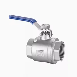 ANSI API Ball Valve 2-Piece 201 304 316 Stainless Steel 1000 WOG Soft Seal Internal Thread Manual Ball Valve thumbnail-5