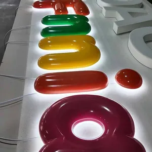 Factory Direct Baked Paint Finish Backlit Letter Electronic Signs Channel Letter For Storefront Sign Domed Led Letters thumbnail-4