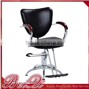Low-back Wholesale Hair Salon Equipment China Beauty Parlour Chair Leather Salon Chair Barber Chair thumbnail-1