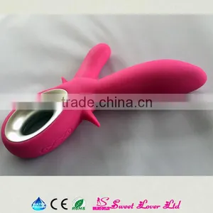 New Arriving Dual Stimulators Vagina Vibrator Sex Toy Silicone Rechargeable Adult Sex Toy for Woman thumbnail-2