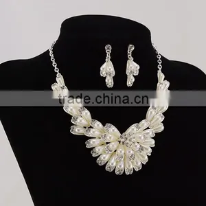 Simple Fashion Atmosphere Design Wedding Jewelry Luxury Pearl Necklace Set thumbnail-2