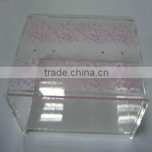 Fantastic Clear Acrylic Cube Box Display With Printing Lid thumbnail-1