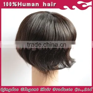 Qingdao Hairpiece Factory Unprocessed Brazilian Virgin Hair Bleach Knots Grade 5aaaaa re my Hair Toupee thumbnail-2