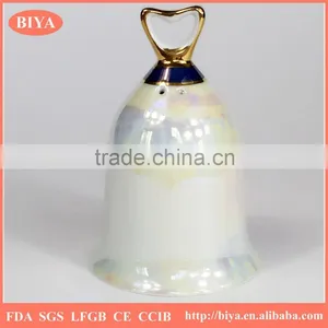 Promotional Ceramic Desk Bell Dinner Bell Coated Colorful Pearl Glazed for Souvenir and Decoration Used or Christmas Custom thumbnail-2