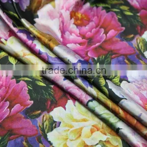 Silk Fabric Chiffon Silk Scarf Digital Floral Decent Printed Fashionable Scarf thumbnail-6