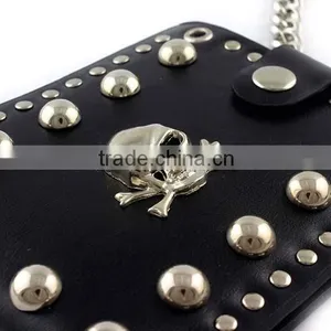 Men's Skull Biker Studded Leather Unique Wallet Chains With a Jeans Long Key Chain thumbnail-5