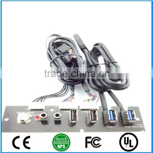 Front Panel Dual USB3.0+Dual USB2.0 HD AUDIO+LED SW Computer Case Front Panel Cable thumbnail-2