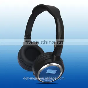 2016 Fashion Useful Music Color Ear Wireless Purple Headphones With Built-in Mp3 Player fm Radio Memory Card and Display Screen thumbnail-3