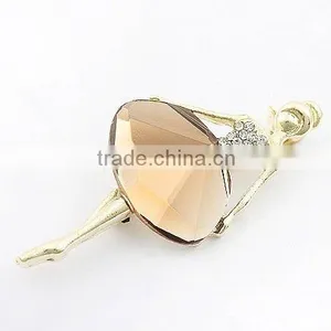 Crystal Wedding Brooch thumbnail-1