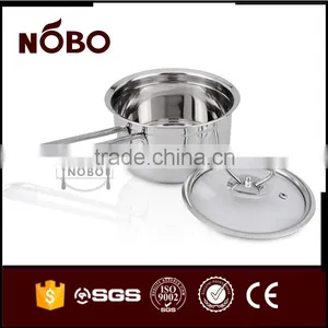 14/16cm Functional Ss201 Stock Pot With Glass Lid thumbnail-1
