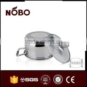Drum Shape Steel Handles Stainless Steel Cooking Pot Set thumbnail-5