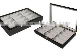 Custom High Glossy Ebony Wooden Eyeglass Box thumbnail-1