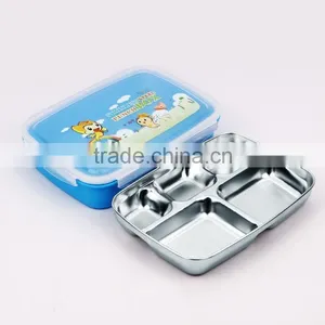 Take Away Stainless Steel Metal Body Covered With PP Plastic Food Storage Container Set thumbnail-5