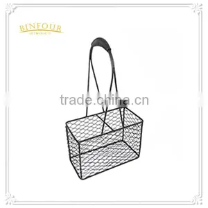 Metal Wire Desk Storage Basket Sundries Basket Fruit Basket for Home Deco thumbnail-5