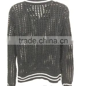 2015 CROCHET LONG SLEEVE HOLLOW CARDIGAN,WOMEN KNIT SWEATER thumbnail-2