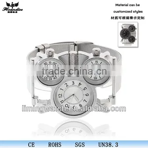 New Fashion Rectangular Big Face Three Movement Watch thumbnail-1