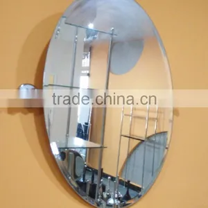 Bathroom Decor Wall Mounted Frameless Oval Rotating Bathroom Mirror thumbnail-1