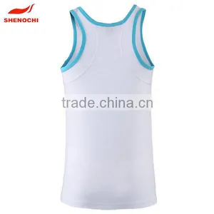 China Manufacture Blank Polyester Full Print Gym Singlets thumbnail-6