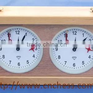 HIGH-QUALITY ANALOG WOOD MECHANICAL CHESS CLOCK thumbnail-2