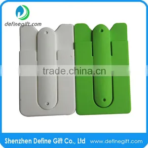Multifunction Smart Phone Silicone Wallet Card Headphone Holder With Kickstand thumbnail-1