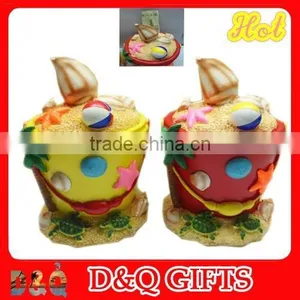 Souvenir Banks Poly Sand Bucket Conch/turtle thumbnail-1
