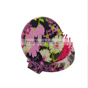 Customized Logo Girls Pocket Makeup Compact Mirror With Comb thumbnail-3