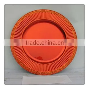 Plastic Wedding Foil Charger Plates thumbnail-1