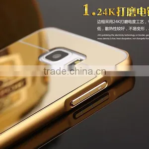 High Quality Aluminum Felt Case Cell Phone Bumper Case Whith Mirror Cover For Samsung Galaxy Note 3 Mirror Case thumbnail-4