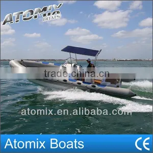 8m CE Approved Fiberglass Rigid Inflatable Boat (7500 RIB) thumbnail-1